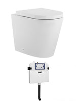 Load image into Gallery viewer, Alzano WF Hurricane Pan  Thick Seat / R&amp;T Inwall Cistern Set (Push Plate Sold Separately)
