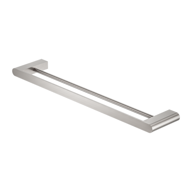 BIANCA DOUBLE TOWEL RAIL 800MM BRUSHED NICKEL