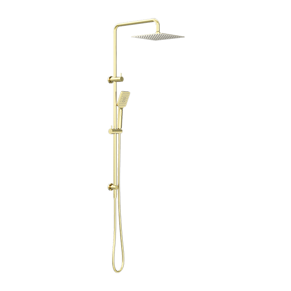 SQUARE PROJECT TWIN SHOWER BRUSHED GOLD