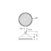 YORK 200MM SHOWER HEAD BRUSHED NICKEL