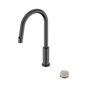 Serenity Progressive Pull Out kitchen Set With Rome Travertine Handle Gun Metal