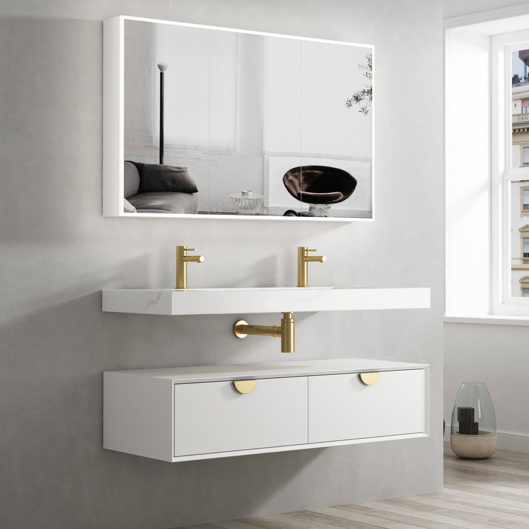 Moonlight White Wall Hung Cabinet