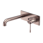 Load image into Gallery viewer, OPAL WALL BASIN/BATH MIXER SEPARATE BACK PLATE 160MM BRUSHED BRONZE
