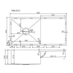 Load image into Gallery viewer, 960*450*230mm Stainless Steel Copper PVD Coating Single Bowl with Drain Board Kitchen Sink
