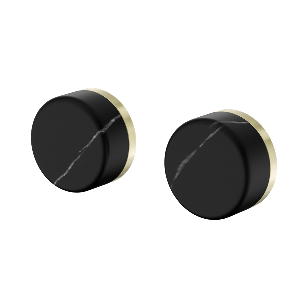 Serenity Wall Top Assembly With Marquina Black Handle Brushed Gold