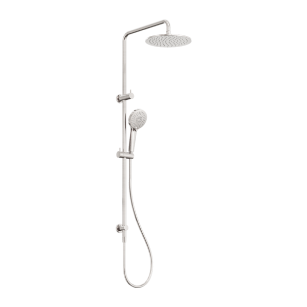 ROUND TWIN SHOWER BRUSHED NICKEL