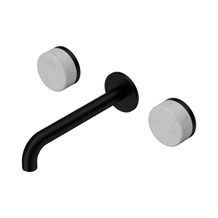 Serenity Wall Basin Set 160mm Spout With Carrara Handle Matte Black