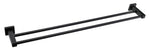 Load image into Gallery viewer, Square Double Towel Rail 600mm - Matte Black (MR01-60)
