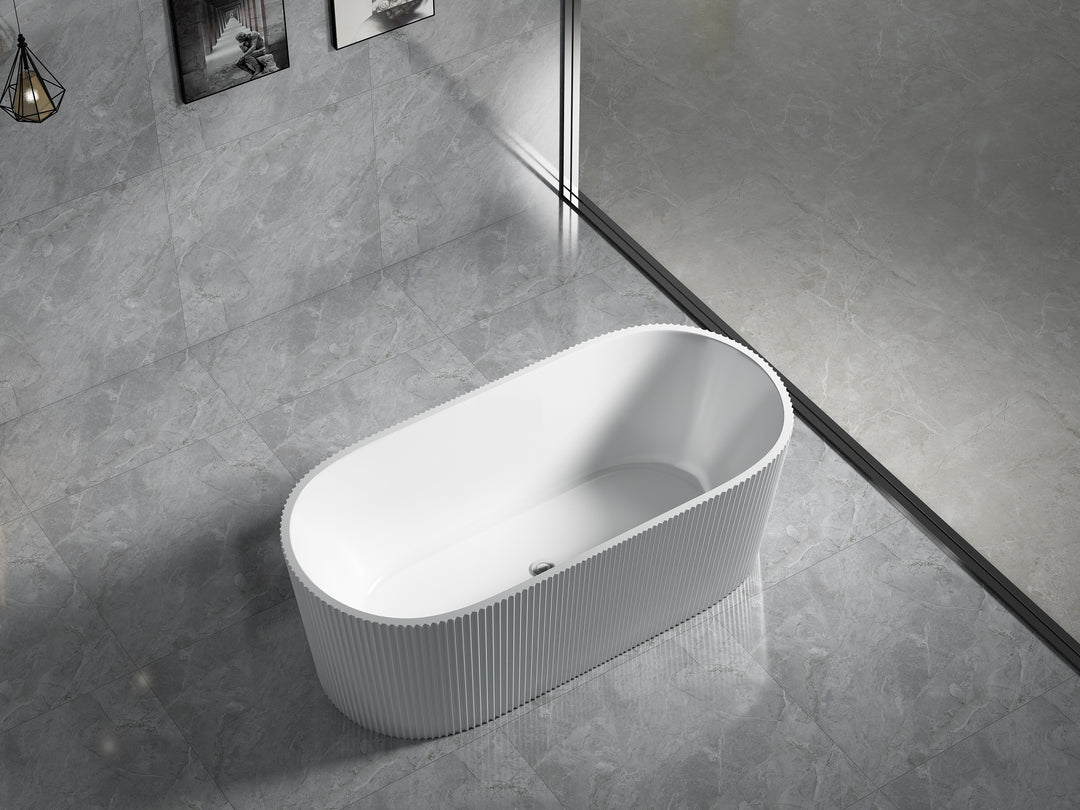 Agena Fluted Acrylic Freestanding Bath