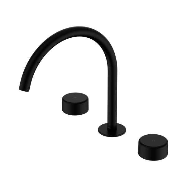 Serenity Bath/Kitchen Set Arc Spout With Metal Handle Matte Black