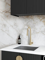 Load image into Gallery viewer, Laundry Kit 1305B Marlo Black with Natural Carrara Marble Top
