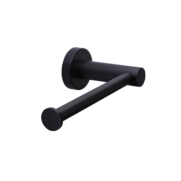 Round Toilet Roll Holder - Matte Black