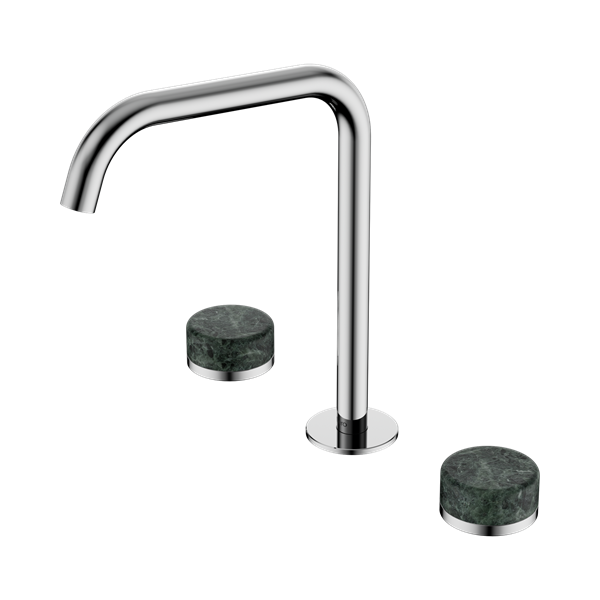 Serenity Bath/Kitchen Set Edge Spout With Verde Alpi Handle Chrome