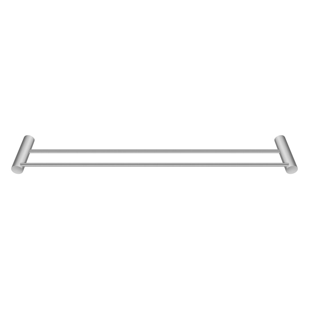 Brushed Nickel Double Towel Rail 600mm