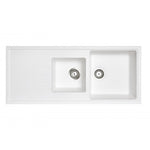 Load image into Gallery viewer, White Carysil Vivaldi D-200 Granite 1 and 1/2 Bowl with Drain Board Stone Kitchen Sink 1160*500mm
