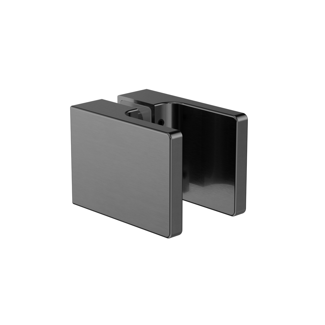 SQUARE SHOWER KNOB HANDLE GUN METAL