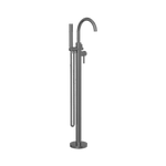 Load image into Gallery viewer, MECCA ROUND FREESTANDING MIXER WITH HAND SHOWER GUN METAL
