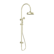 YORK TWIN SHOWER WITH METAL HAND SHOWER AGED BRASS