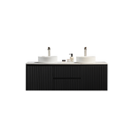 Load image into Gallery viewer, Crete Modern Wall Hung Vanity Matte Black

