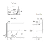 Load image into Gallery viewer, Englefield Evora Rimless BTW Toilet SuiteRear or Side Water Inlet

