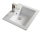 Load image into Gallery viewer, Crete 
Fine Ceramic 
Insert Basin Tap Hole 
Overflow 32mm Waste
Size:530*460*180
Gloss white
