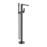 Load image into Gallery viewer, BIANCA FREESTANDING BATH MIXER WITH HAND SHOWER GUN METAL
