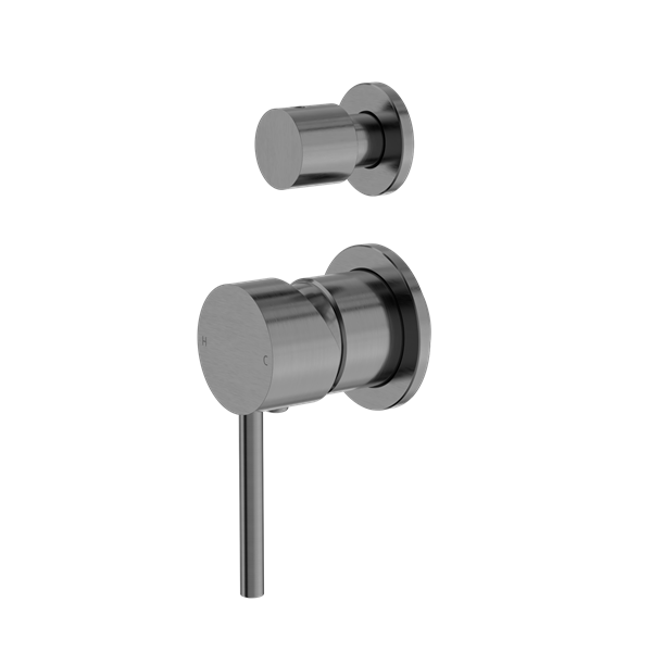 DOLCE SHOWER MIXER WITH DIVERTOR SEPARATE BACK PLATE GUN METAL