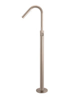 Load image into Gallery viewer, Round Freestanding Bath Spout and Hand Shower - Champagne
