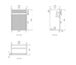 Load image into Gallery viewer, Mini Ensuite Vanity 400mm Sable Walnut Fluted Vanity
