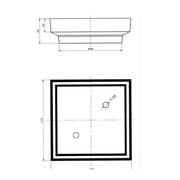 115*115mm Black Brass Tile Insert Floor Drain(90mm Outlet)