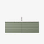 Load image into Gallery viewer, Sedona Olive Green Fluted Wall Hung Vanity
