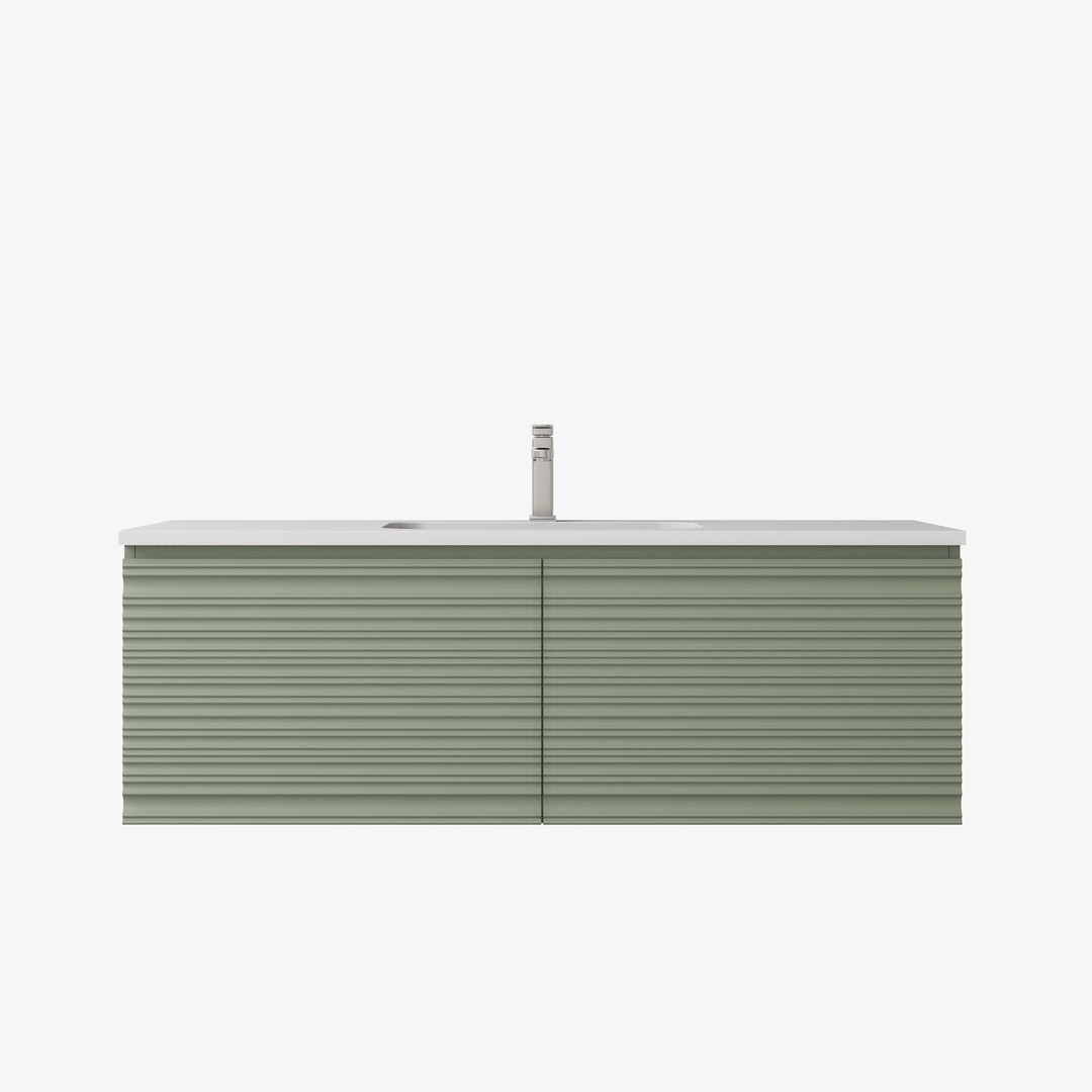 Sedona Olive Green Fluted Wall Hung Vanity