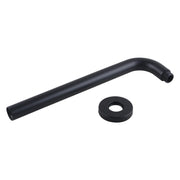 Round Black Wall Straight Shower Arm 400mm