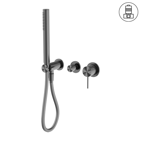 MECCA SHOWER MIXER DIVERTOR SYSTEM SEPARATE BACK PLATE GUN METAL