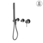MECCA SHOWER MIXER DIVERTOR SYSTEM SEPARATE BACK PLATE GUN METAL