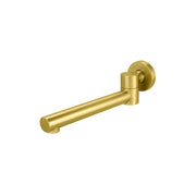 Round Brushed Brass Bathtub/Basin Swivel Wall Spout