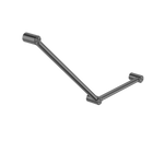 Load image into Gallery viewer, MECCA CARE 32MM AMBULANT TOILET GRAB RAIL 45 DEGREE 750x450MM GUN METAL
