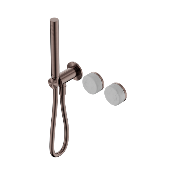 Serenity Progressive Shower System With Carrara Handle And Slim Shower Brushed Bronze