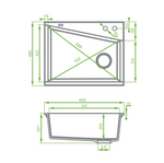 Load image into Gallery viewer, Laveo Grenada Grey Granite Double Bowl Stone Kitchen Sink 470*600*227mm(including Space Saving Siphon and Click-clack Plug)
