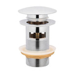 Load image into Gallery viewer, 32/40mm Mushroom Chrome Brass Basin Pop Up Waste with Overflow
