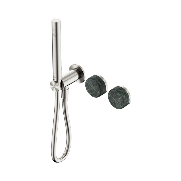 Serenity Progressive Shower System With Verde Alpi Handle And Slim Shower Brushed Nickel