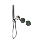 Serenity Progressive Shower System With Verde Alpi Handle And Slim Shower Brushed Nickel