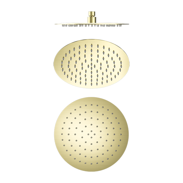 250MM ROUND STAINLESS STEEL SHOWER HEAD 250MM 4 STAR RATING BRUSHED GOLD