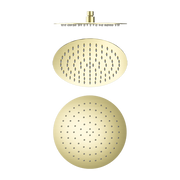 250MM ROUND STAINLESS STEEL SHOWER HEAD 250MM 4 STAR RATING BRUSHED GOLD