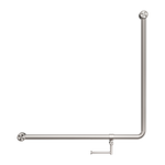 Load image into Gallery viewer, MECCA CARE 32MM 90 DEGREE BENT TUBE GRAB RAIL 750X750MM WITH TOILET ROLL HOLDER BRUSHED NICKEL
