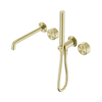 Load image into Gallery viewer, Serenity Progressive Shower System With Spout With Metal Handle And Slim Shower Brushed Gold
