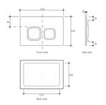 Load image into Gallery viewer, R&amp;T Soft Square Low Rise Push Button Matte Chrome
