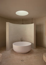 Load image into Gallery viewer, Round Freestanding Bath Spout and Hand Shower - Champagne
