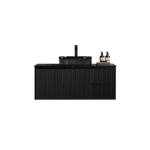 Load image into Gallery viewer, Crete Modern Wall Hung Vanity Matte Black
