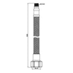 Load image into Gallery viewer, PREMIUM FLEXIBLE MIXER TAP HOSE PAIR MATTE BLACK
